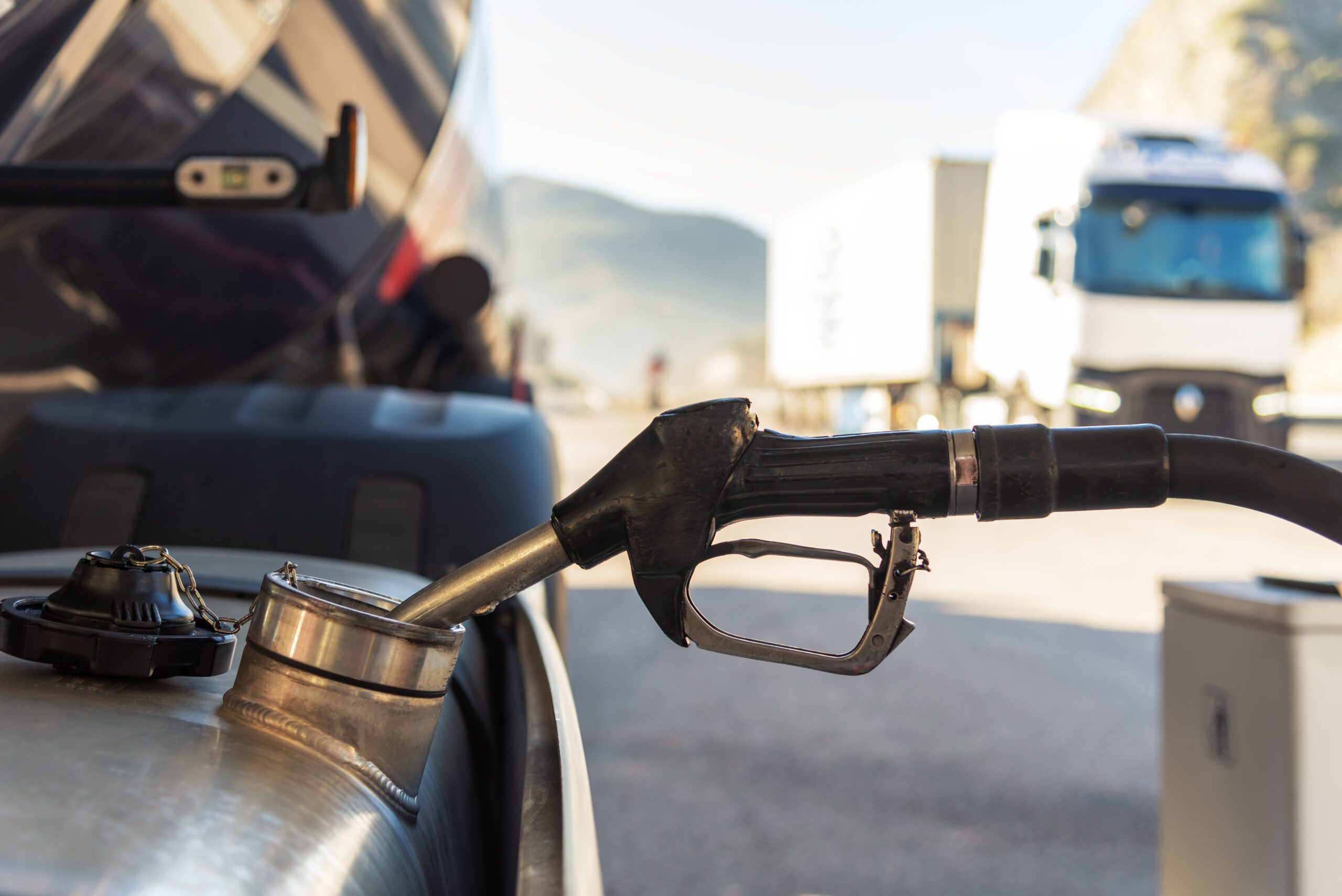 Filling up truck